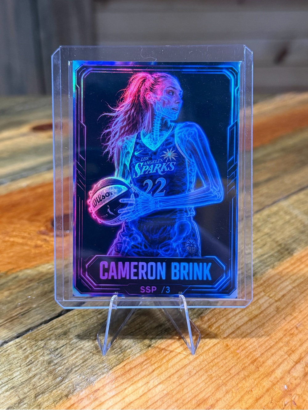 Cameron Brink Los Angeles Sparks Neon X-Ray SSP/3 Custom Basketball Card